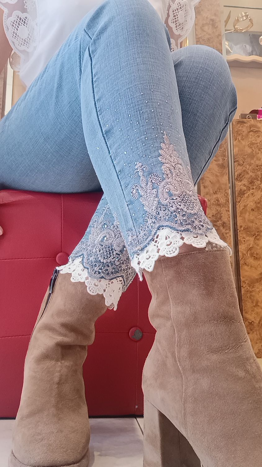 Jean Onado bas dentelle strass Jean Onado bas dentelle strass