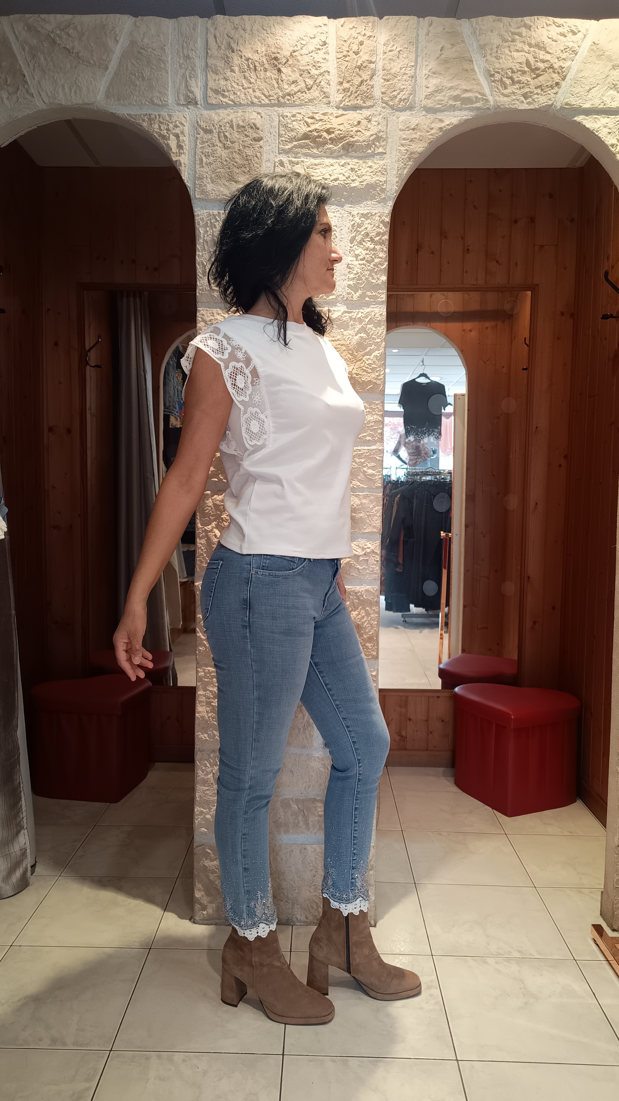 Jean Onado bas dentelle strass