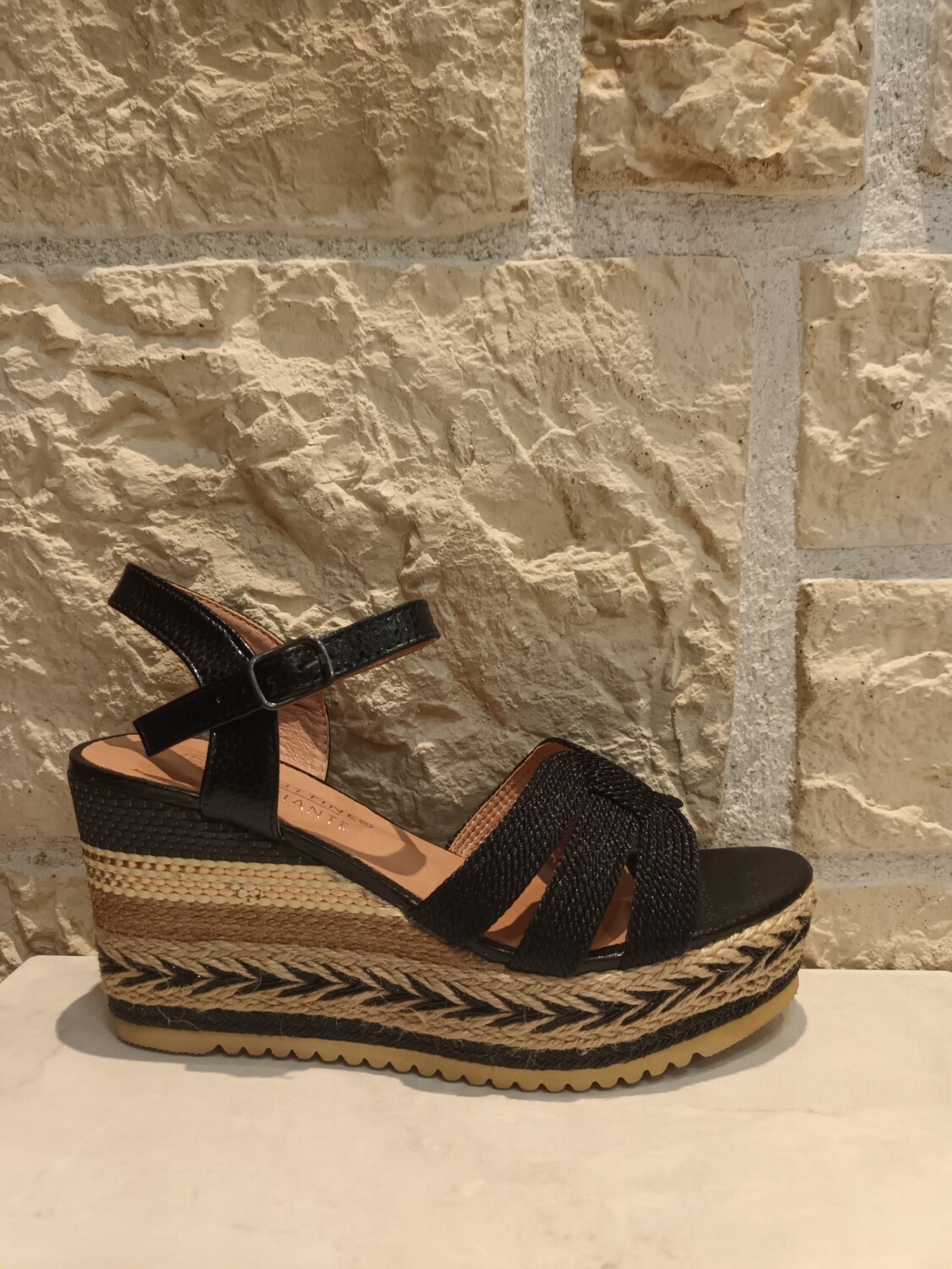 Espadrilles compensées Dora noir