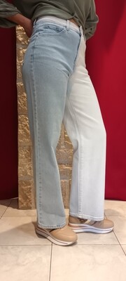 Jean bicolore bleu clair