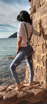 Salopette jean étoile