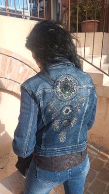 Veste jean denim attrape rêve 