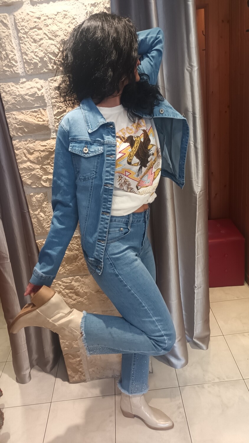 T-shirt California blanc cassé