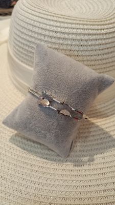 Bracelet Envol de papillons argenté 