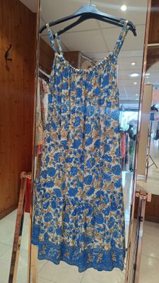 Robe imprimé fleurs bleu