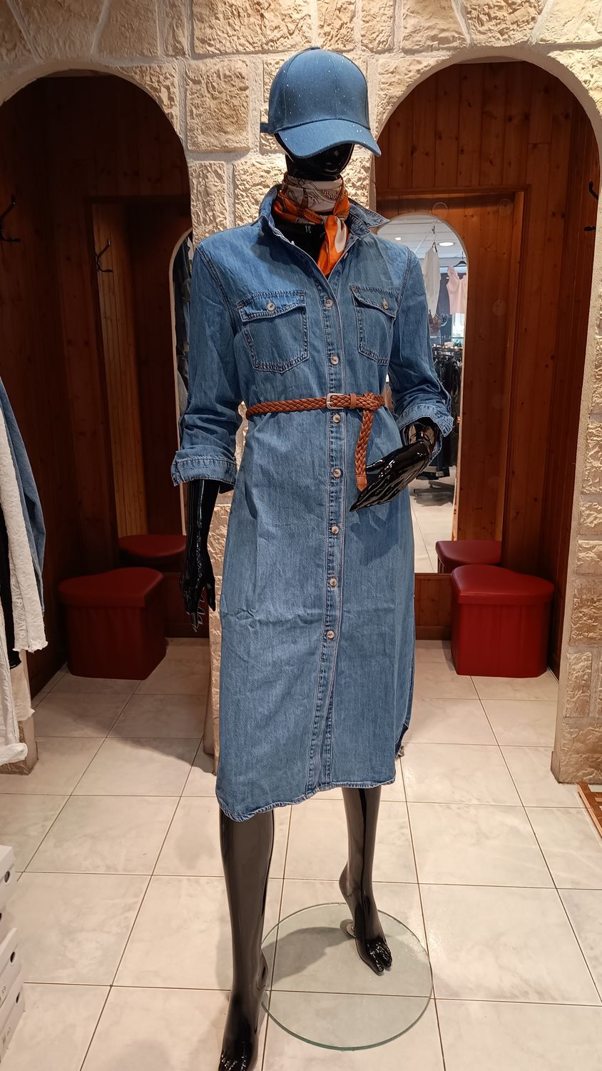 Robe jean chemisier 