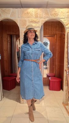Robe jean chemisier 