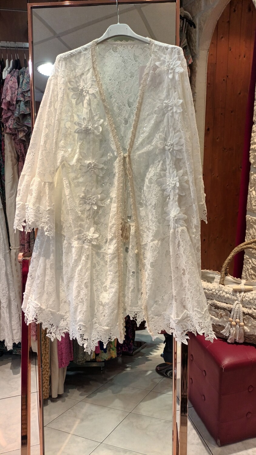 Kimono dentelle blanc cassé Kimono dentelle blanc cassé