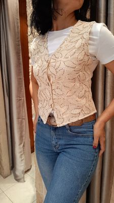 Gilet été Dania beige 