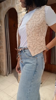 Gilet été Dania beige 