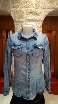 Chemise jean Wenda bleu