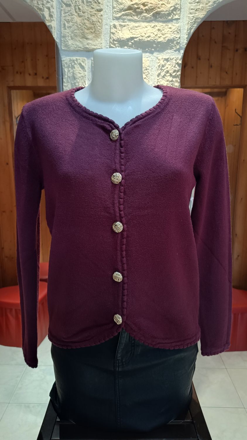 Cardigan Paola bordeaux Cardigan Paola bordeaux
