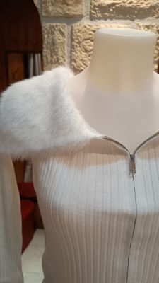 Gilet crop Eros blanc
