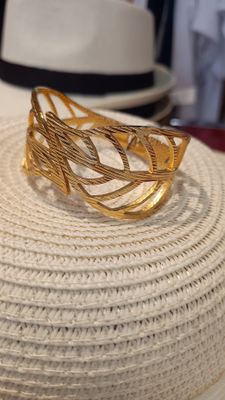 Bracelet Feuille doré 