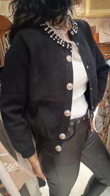 Gilet Céline strass noir
