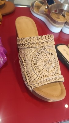 Sabots Fleuron beige