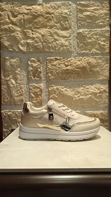 Baskets zip doré