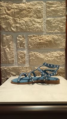 Spartiates à clous jean