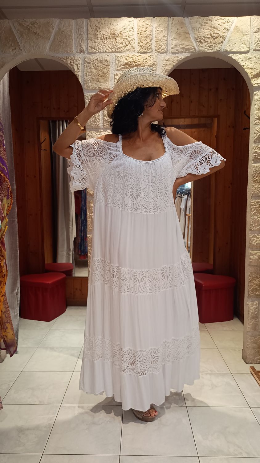 Robe longue Ibiza blanc Robe longue Ibiza blanc