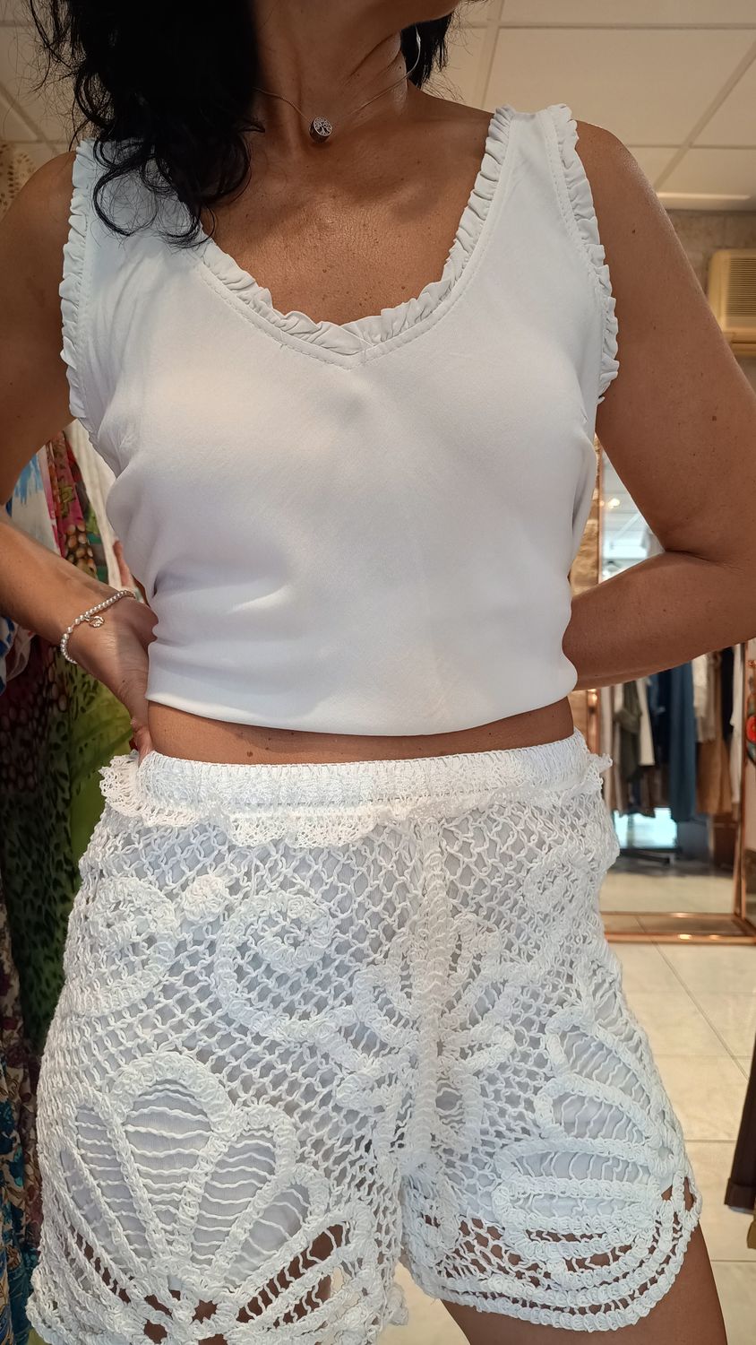 Short crochet Marbella blanc Short crochet Marbella blanc