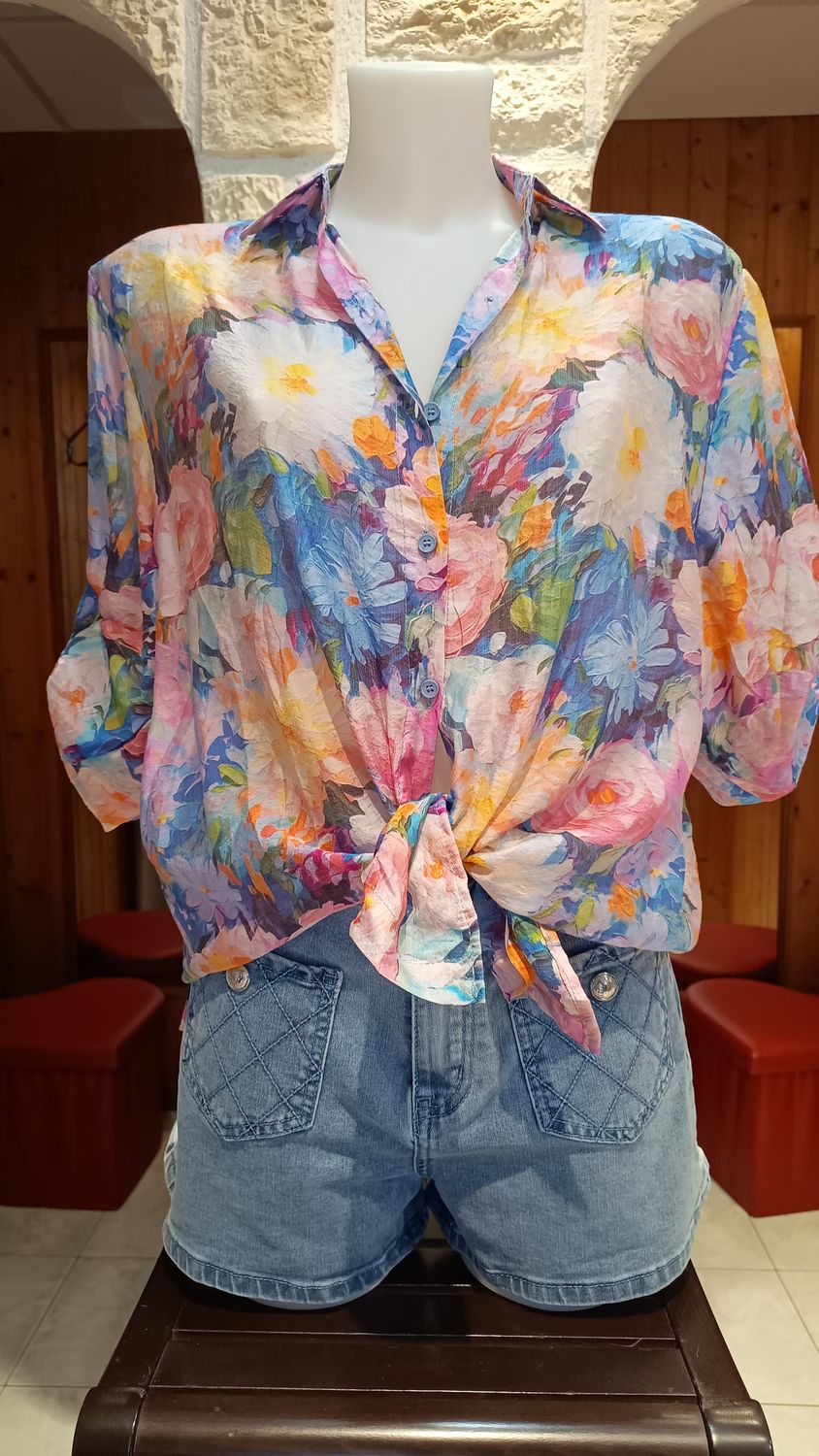 Chemise imprimée fleurs