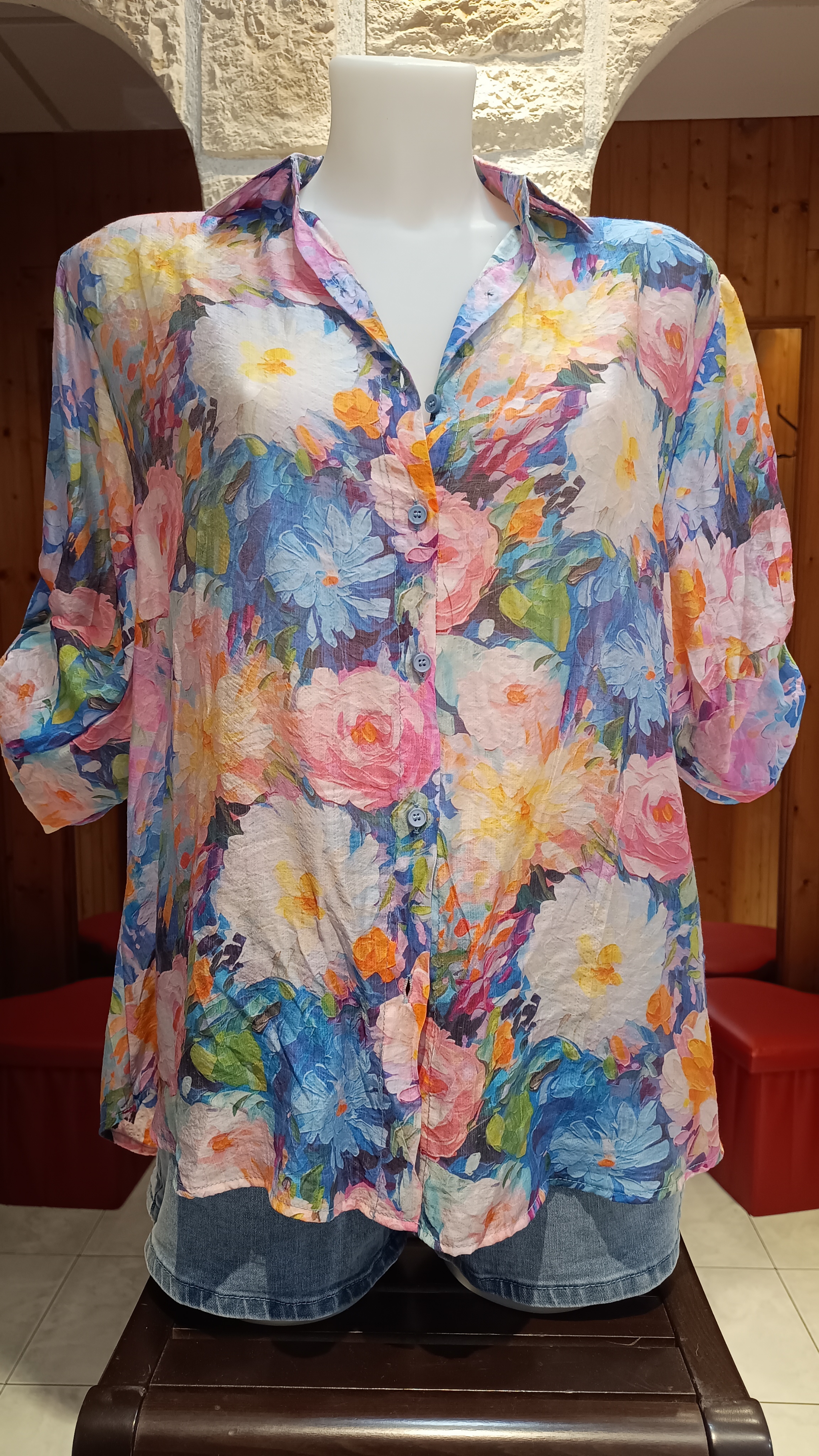 Chemise imprimée fleurs