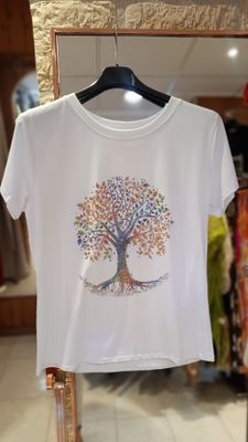 T-shirt Arbre de vie blanc