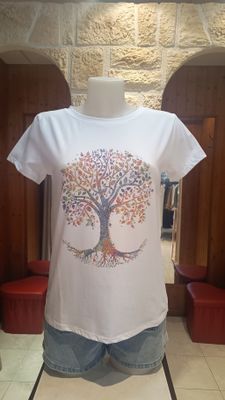T-shirt Arbre de vie blanc