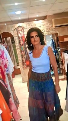 Jupe Gipsy vert multicolore