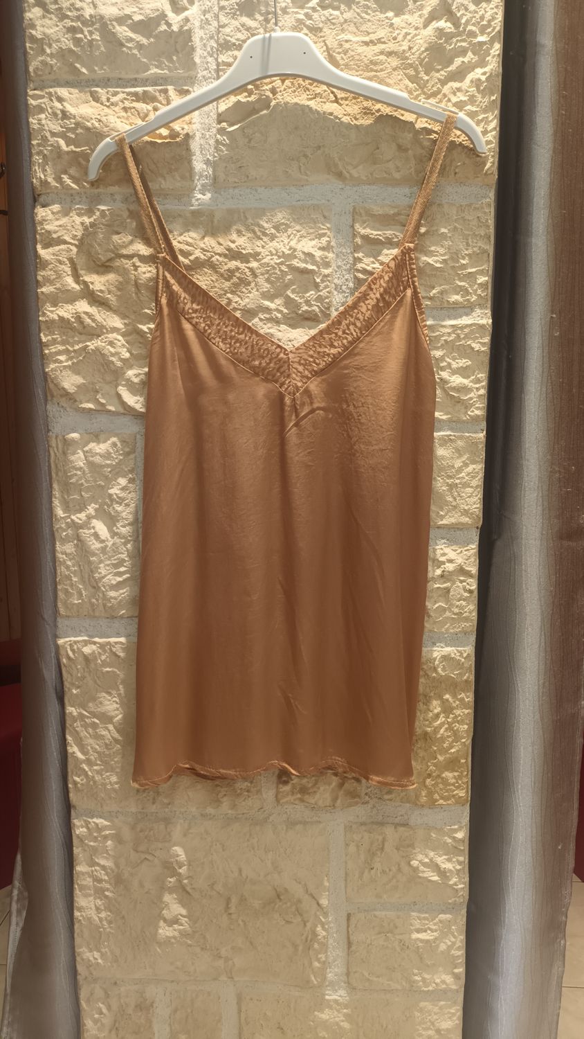 Top satin moka Top satin moka