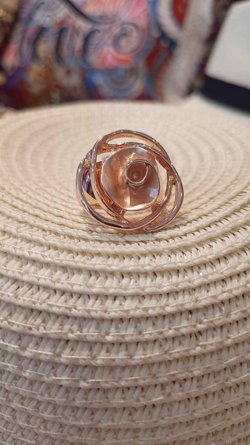 Bague Fleur rose poudré Bague Fleur rose poudré