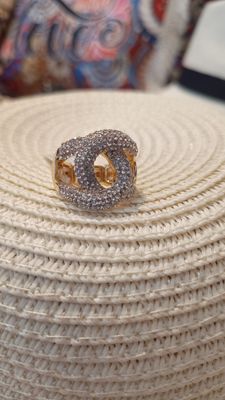 Bague Double noeud blanc 
