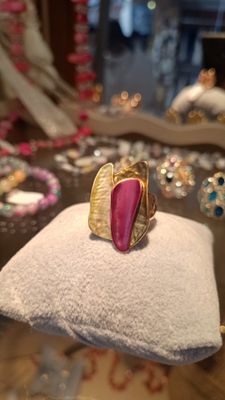 Bague Dents de la mer rose