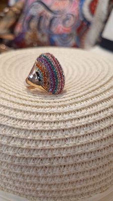 Bague Strass multicolore