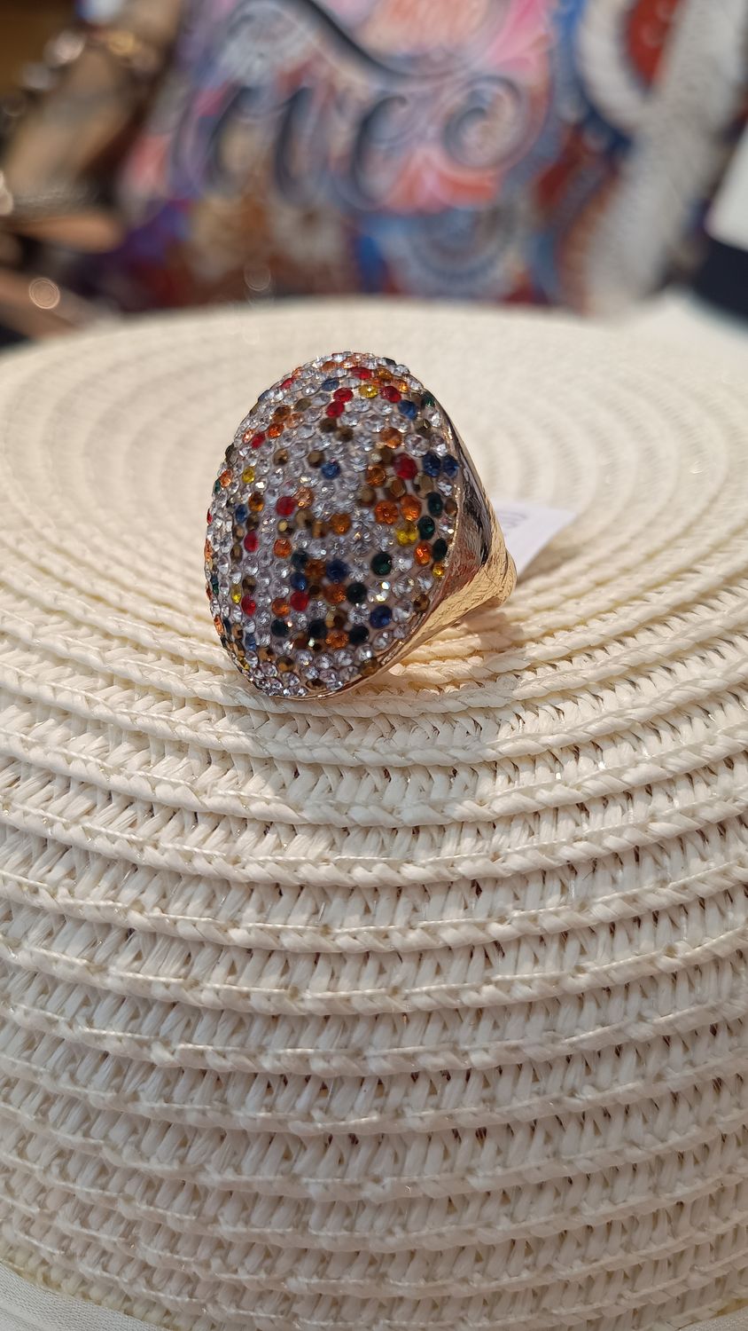 Bague Confetti strass multicolore Bague Confetti strass multicolore