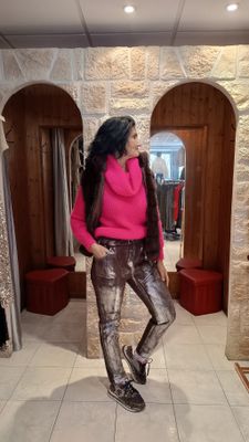 Jogger brillant chocolat 