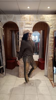 Jogger brillant kaki