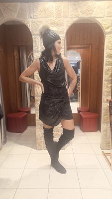 Jupe Disco courte noir