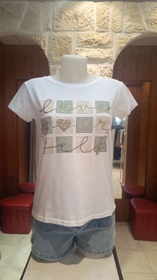 T-shirt Petits carrés kaki