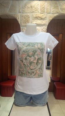 T-shirt Baroque kaki 