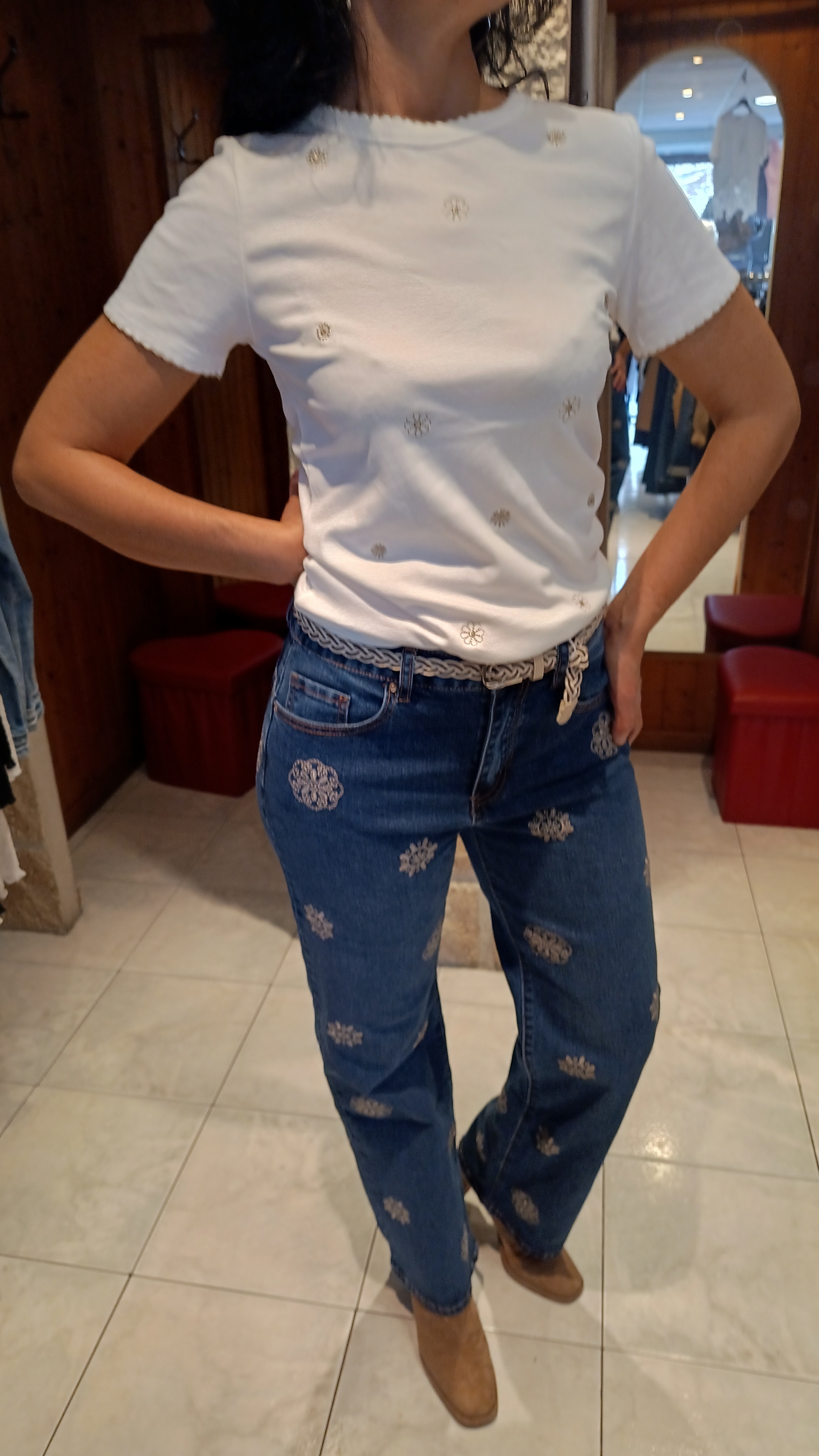 T-shirt Spring blanc