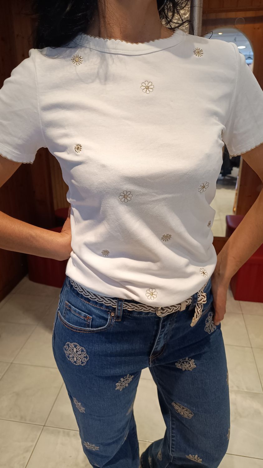 T-shirt Spring blanc