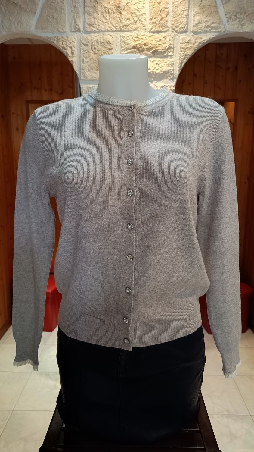 Cardigan Bijou taupe Cardigan Bijou taupe