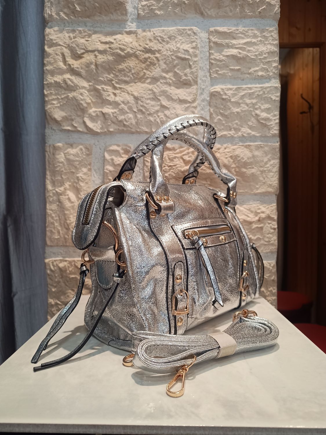 Sac Trendy mini argenté Sac Trendy mini argenté