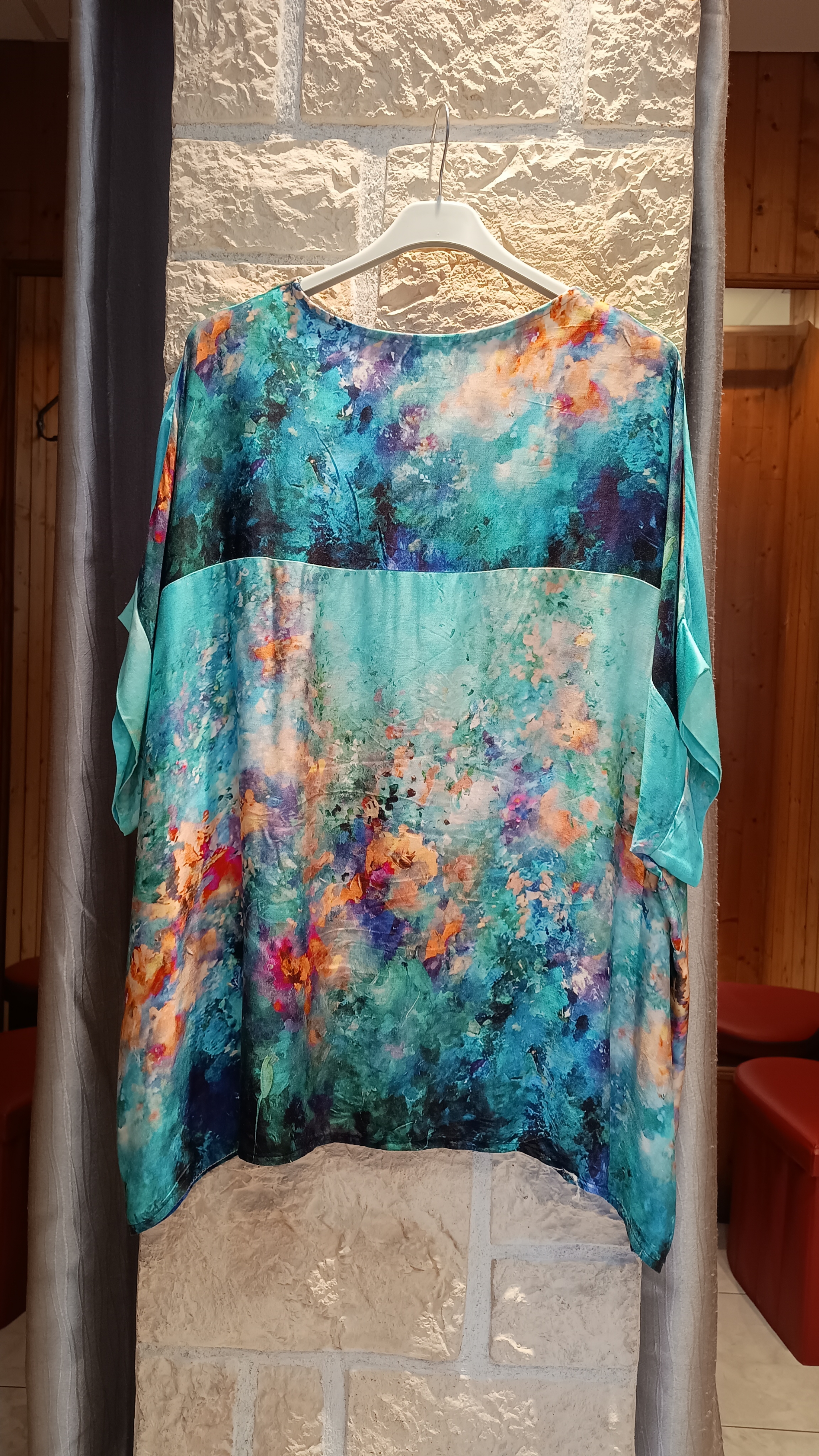 Blouse Aquarelle turquoise