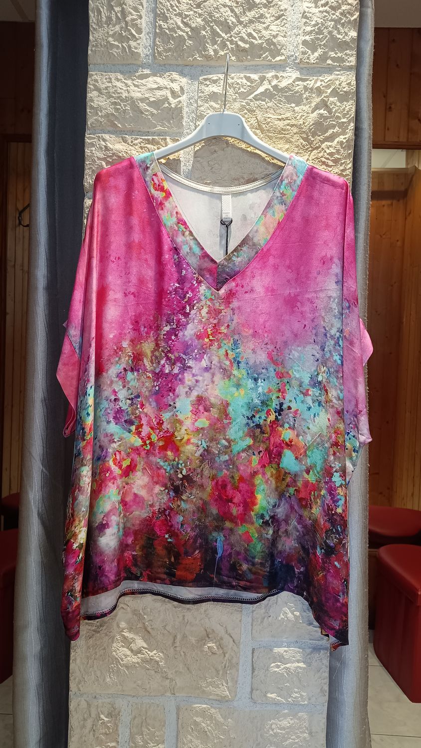 Blouse Aquarelle fuchsia 