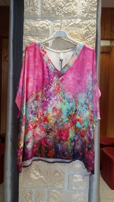Blouse Aquarelle fuchsia Blouse Aquarelle fuchsia