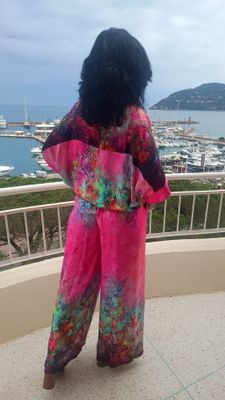 Blouse Aquarelle fuchsia 