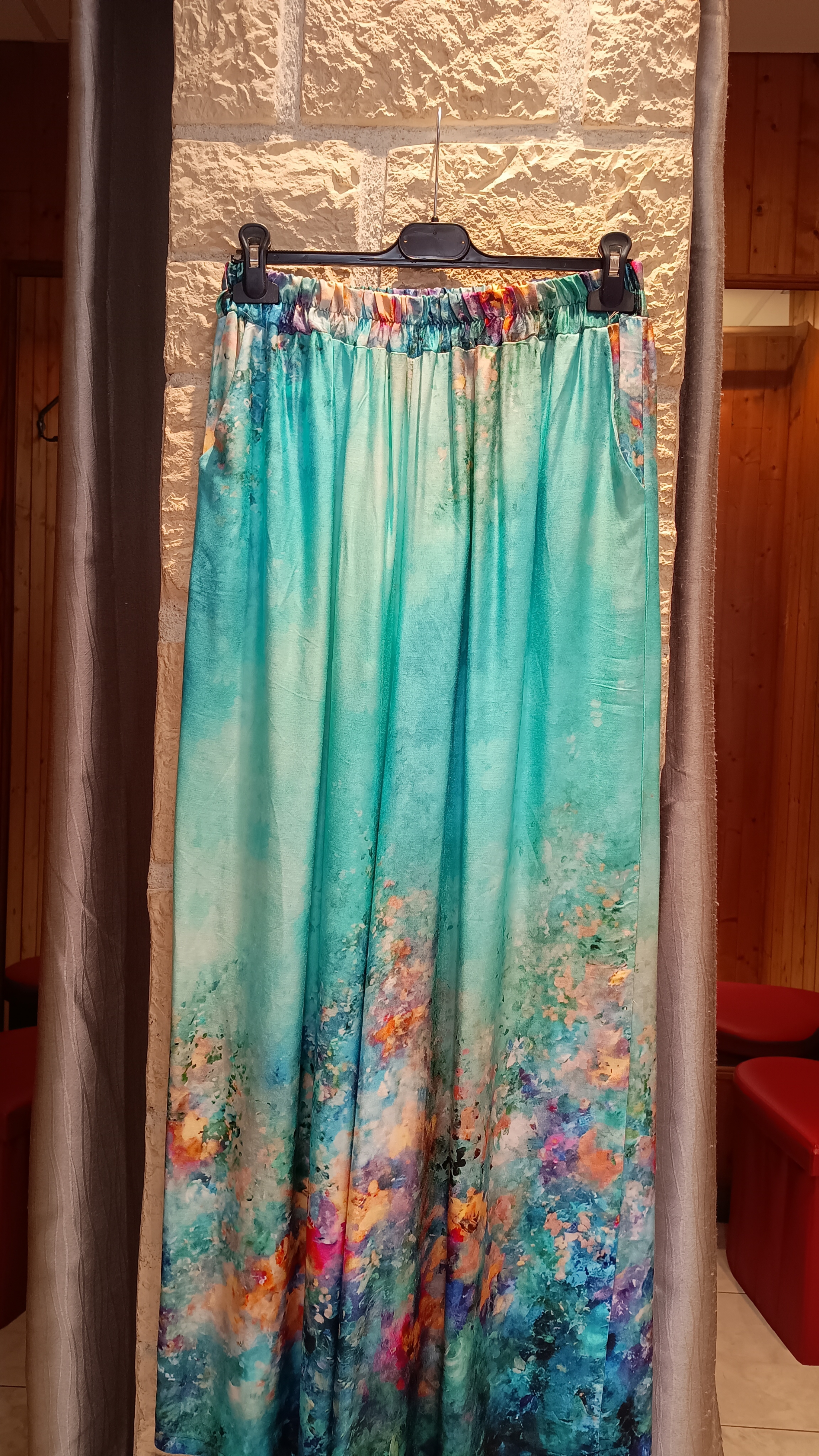 Pantalon Aquarelle turquoise