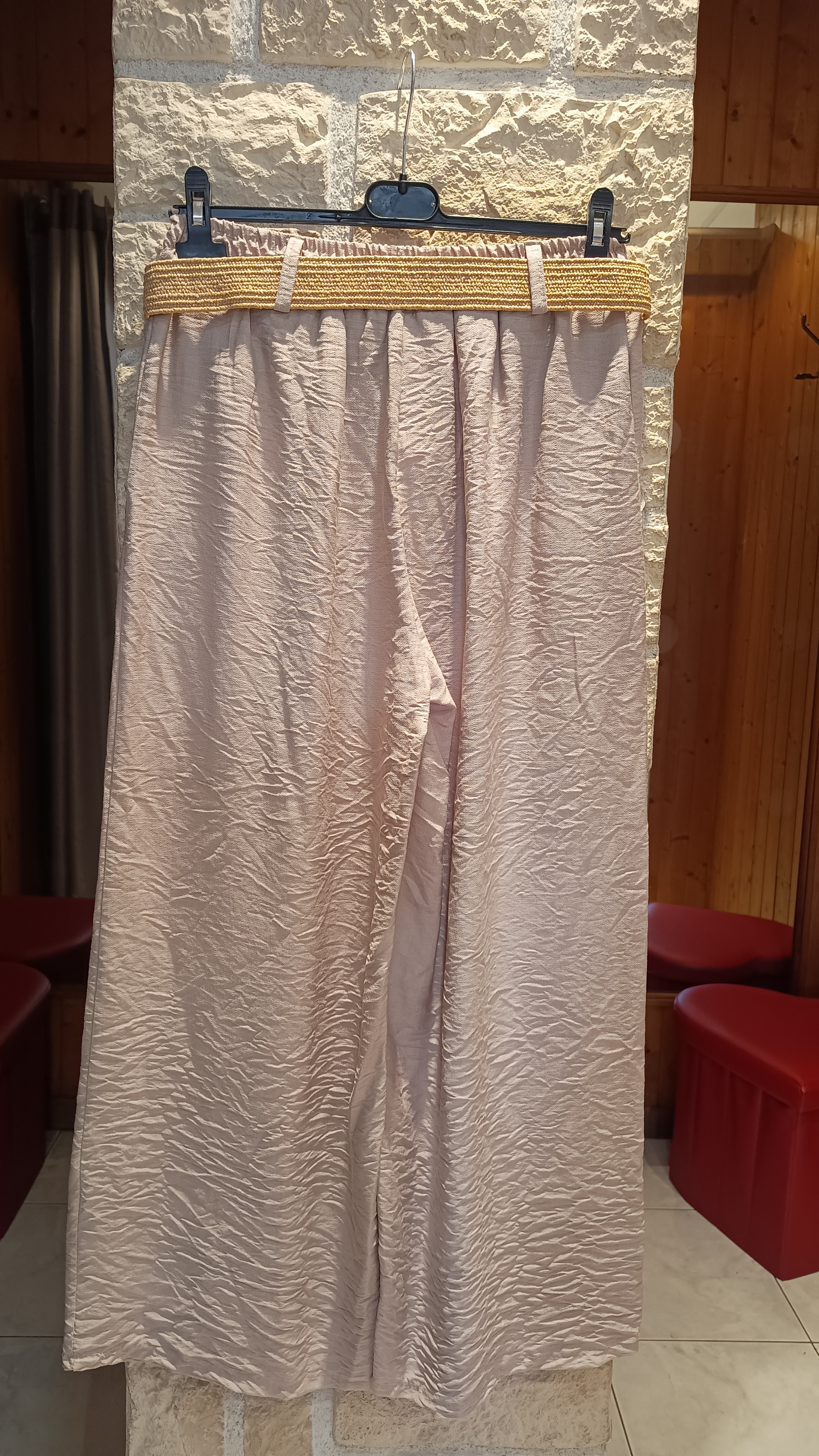 Pantalon fluide taupe clair